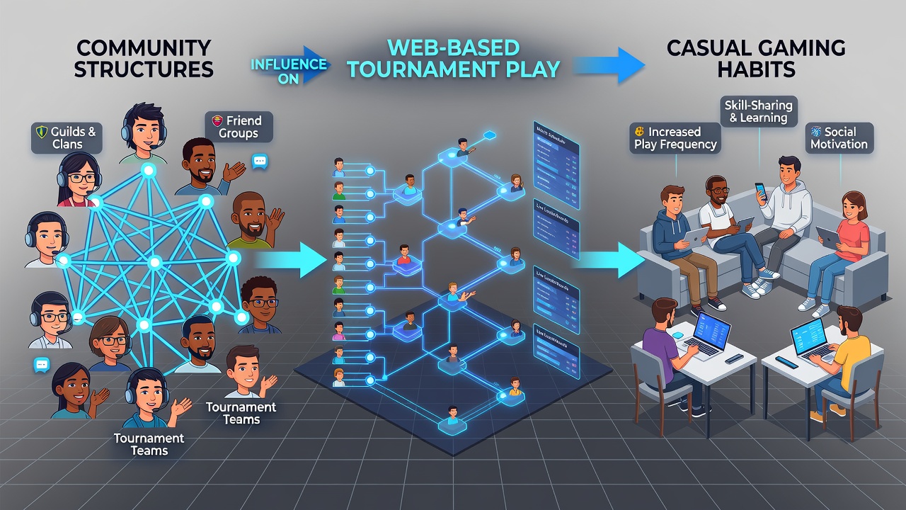 Casual gamers engaging in relaxed sessions after participating in structured online events