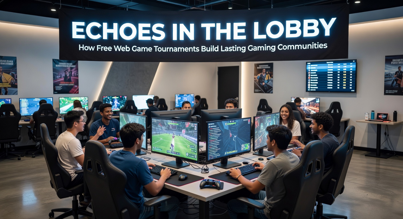 Players gathering in a virtual lobby for a web game tournament