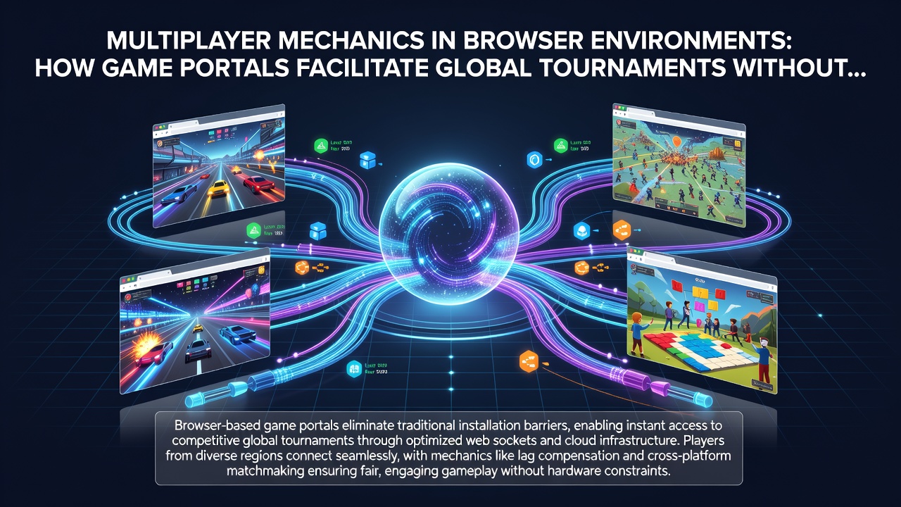 Global tournament dashboard displaying live player connections, leaderboards, and regional distribution maps during a browser-based competition