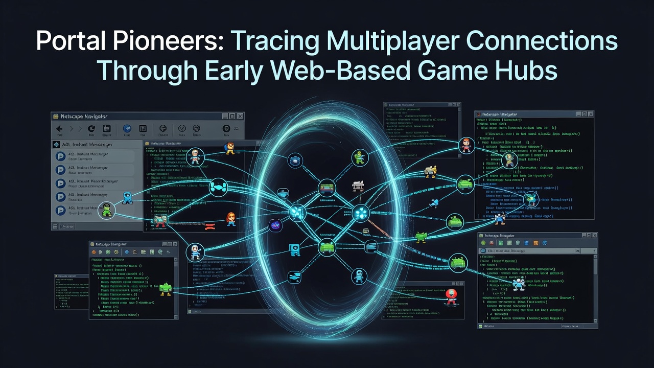 Screenshot of an early web-based multiplayer game hub interface displaying user lobbies and chat features from the late 1990s