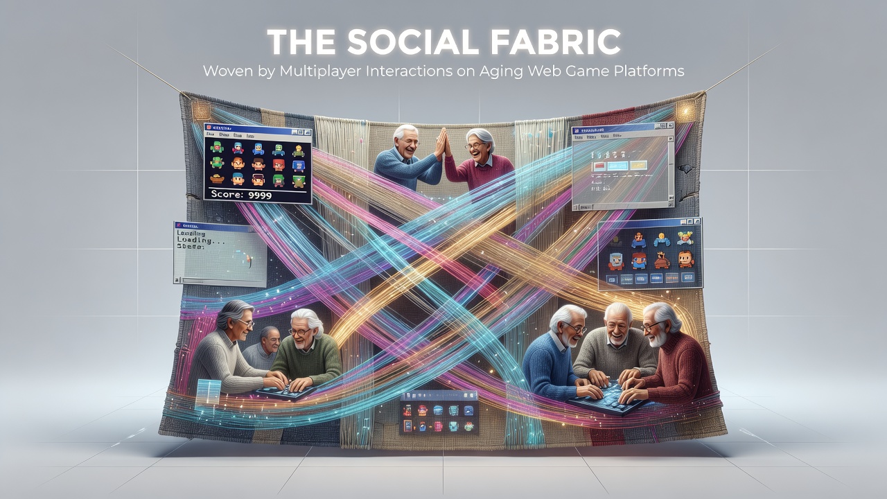 Group of longtime users gathered around a shared virtual table in an aging web game, illustrating ongoing social exchanges and collaborative gameplay